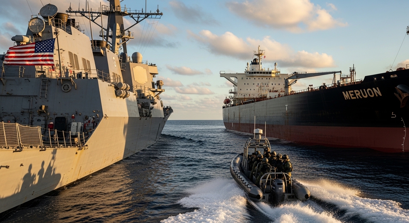 Контейнеровоз в море под наблюдением