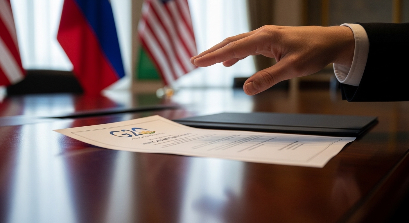 Заместитель министра иностранных дел России на брифинге