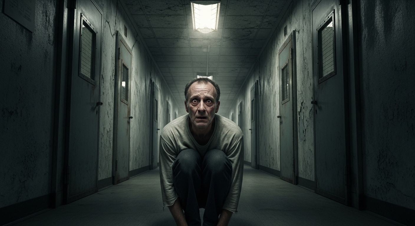 Постер третьего сезона сериала Террор с пациентом в психушке