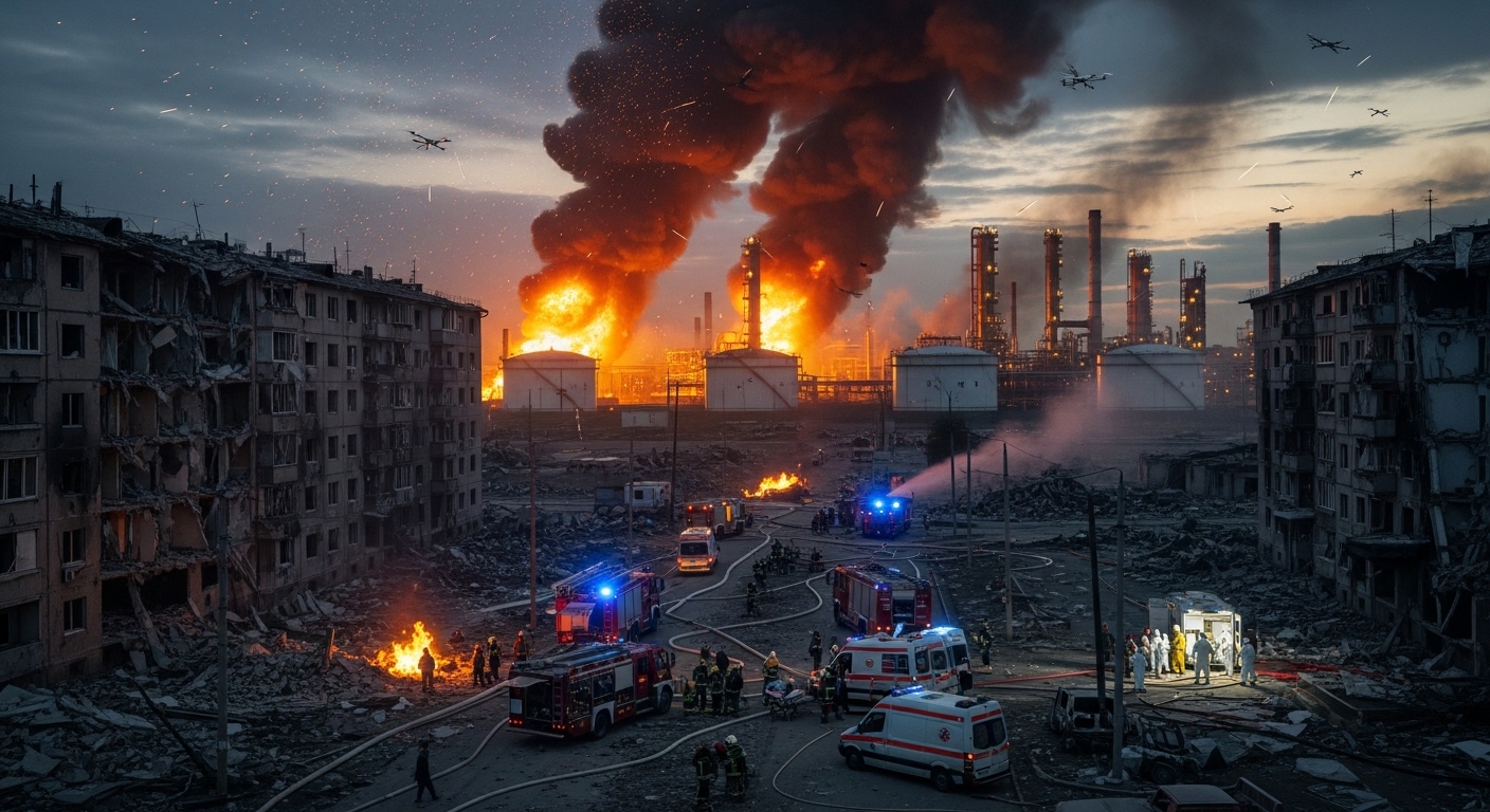 Сбитые беспилотники в небе над российским регионом