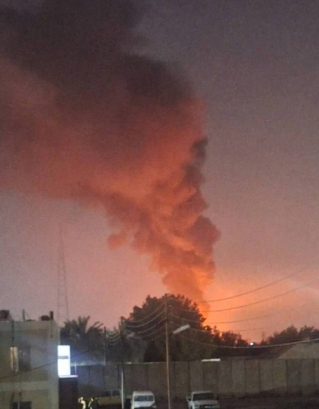 Пожар на американской военной базе в Багдаде