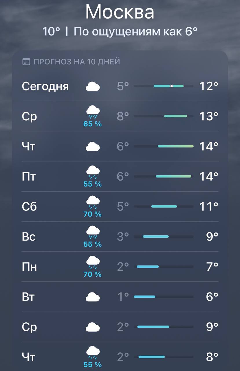 Москва под зонтами в дождливый день