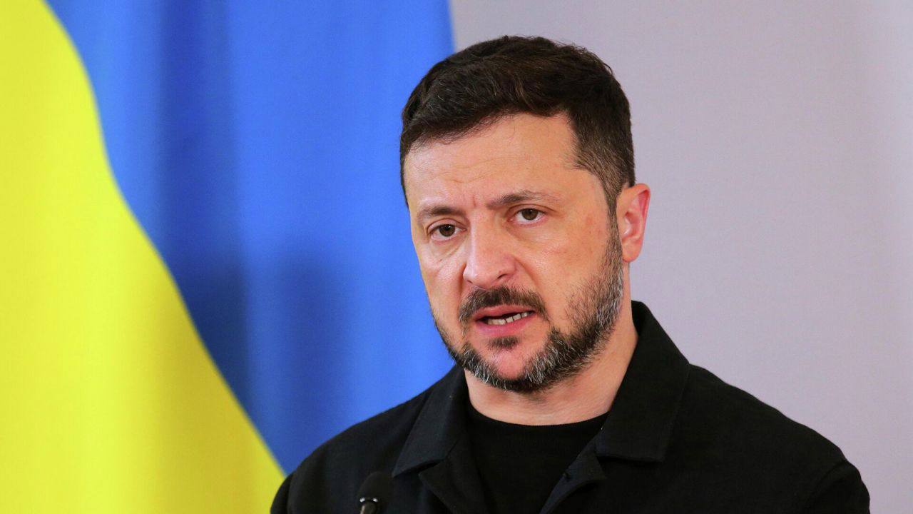 Владимир Зеленский во время пресс-конференции