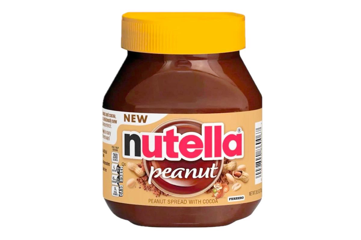 Новая арахисовая паста Nutella на столе