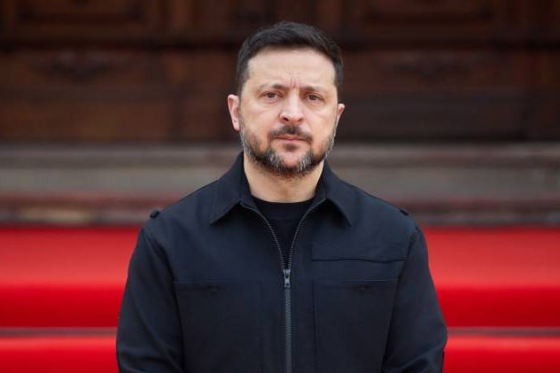 Президент Украины Владимир Зеленский во время выступления