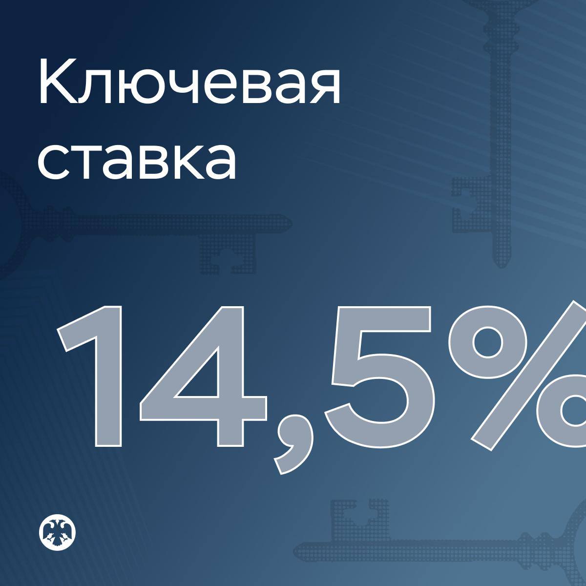 График снижения ключевой ставки ЦБ РФ до 14,5%