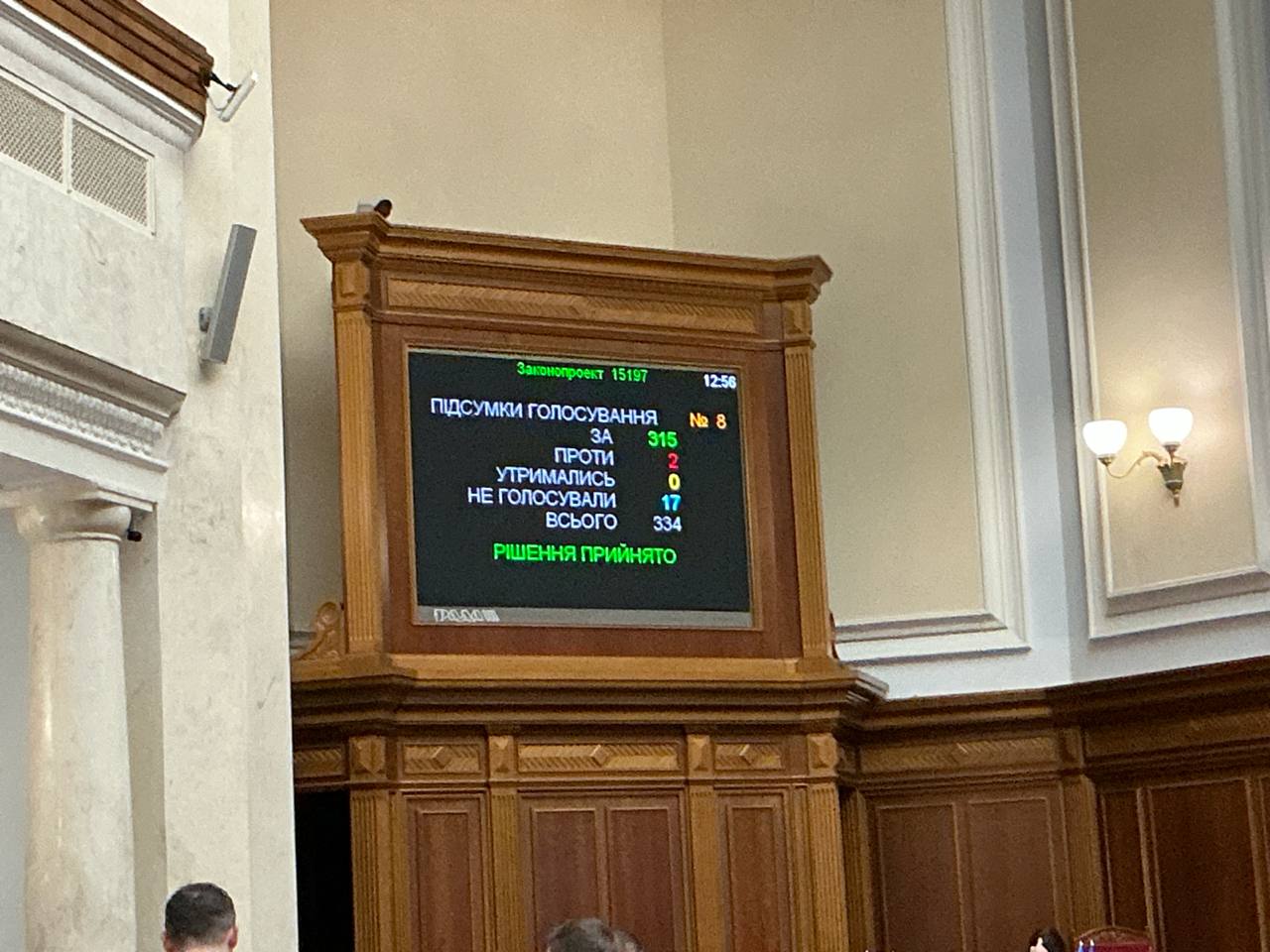 Здание Верховной Рады Украины на фоне флага
