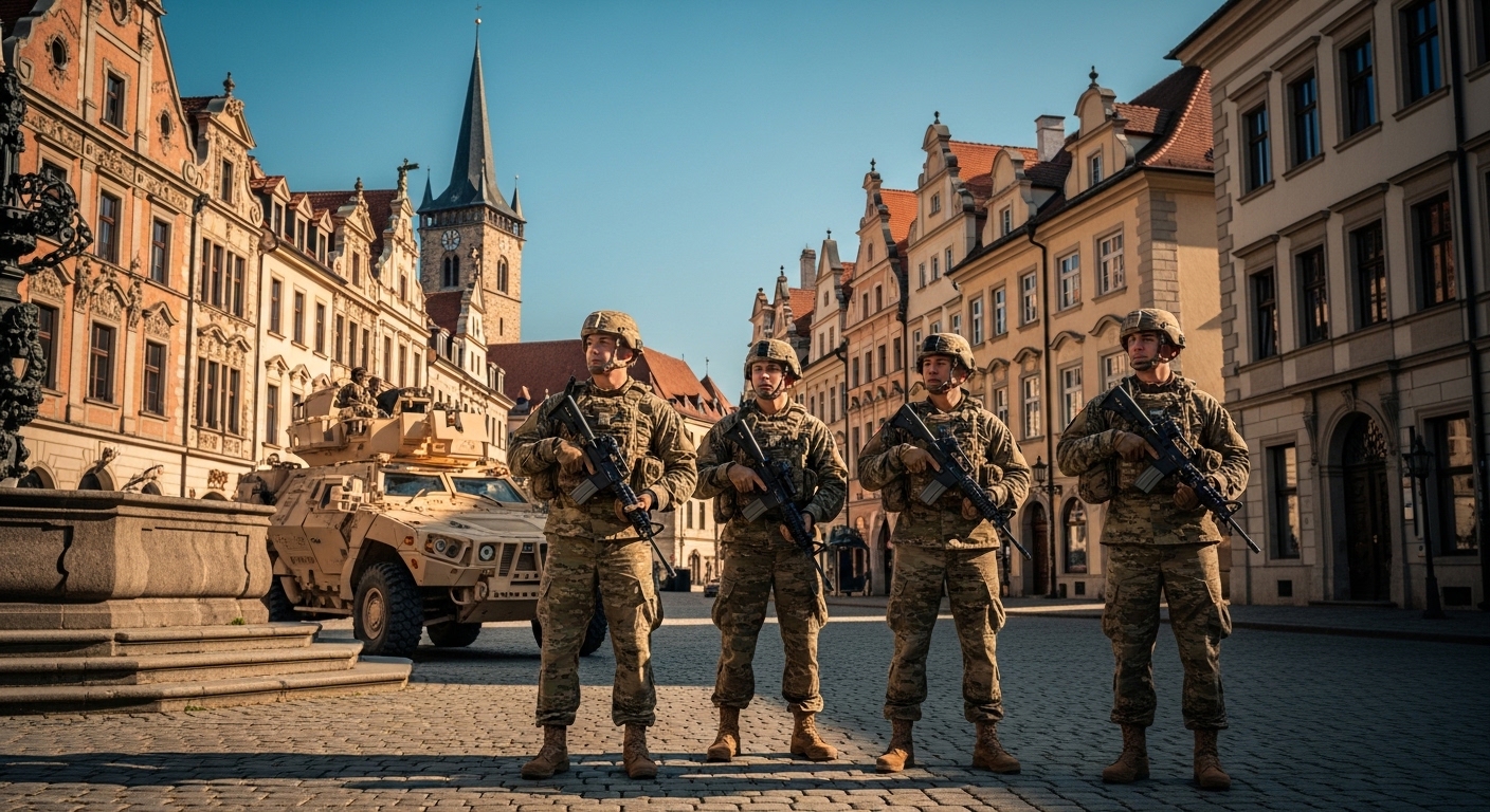 Карта Европы с отметками дислокации американских военных баз