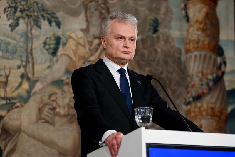 Президент Литвы Гитанас Науседа на пресс-конференции