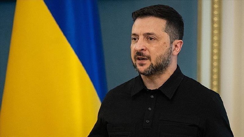 Президент Украины Владимир Зеленский выступает с заявлением
