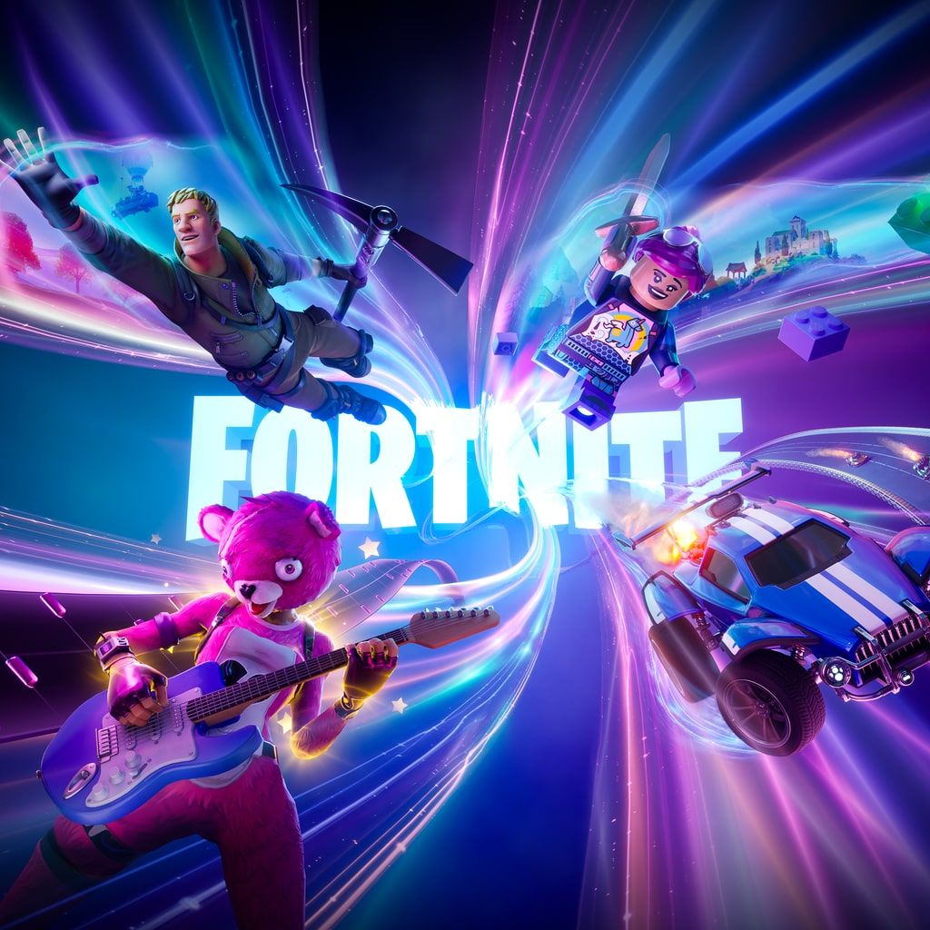 Логотип Fortnite на фоне карты России