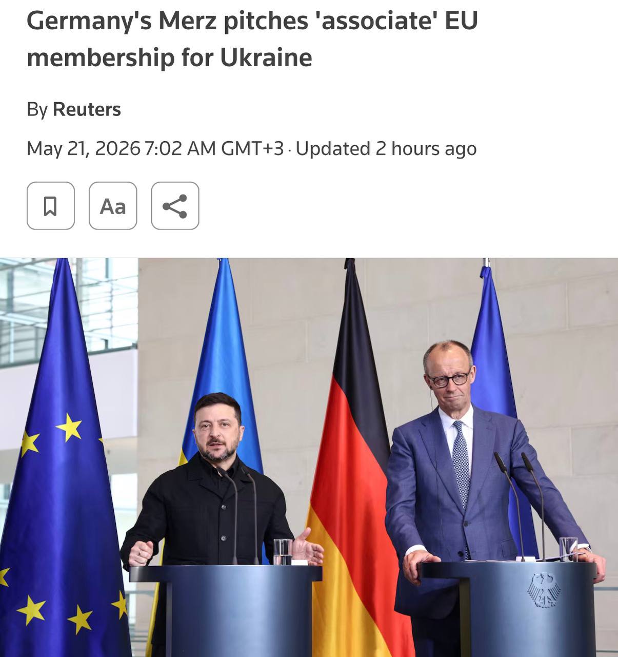 Фридрих Мерц выступает с предложением для Украины