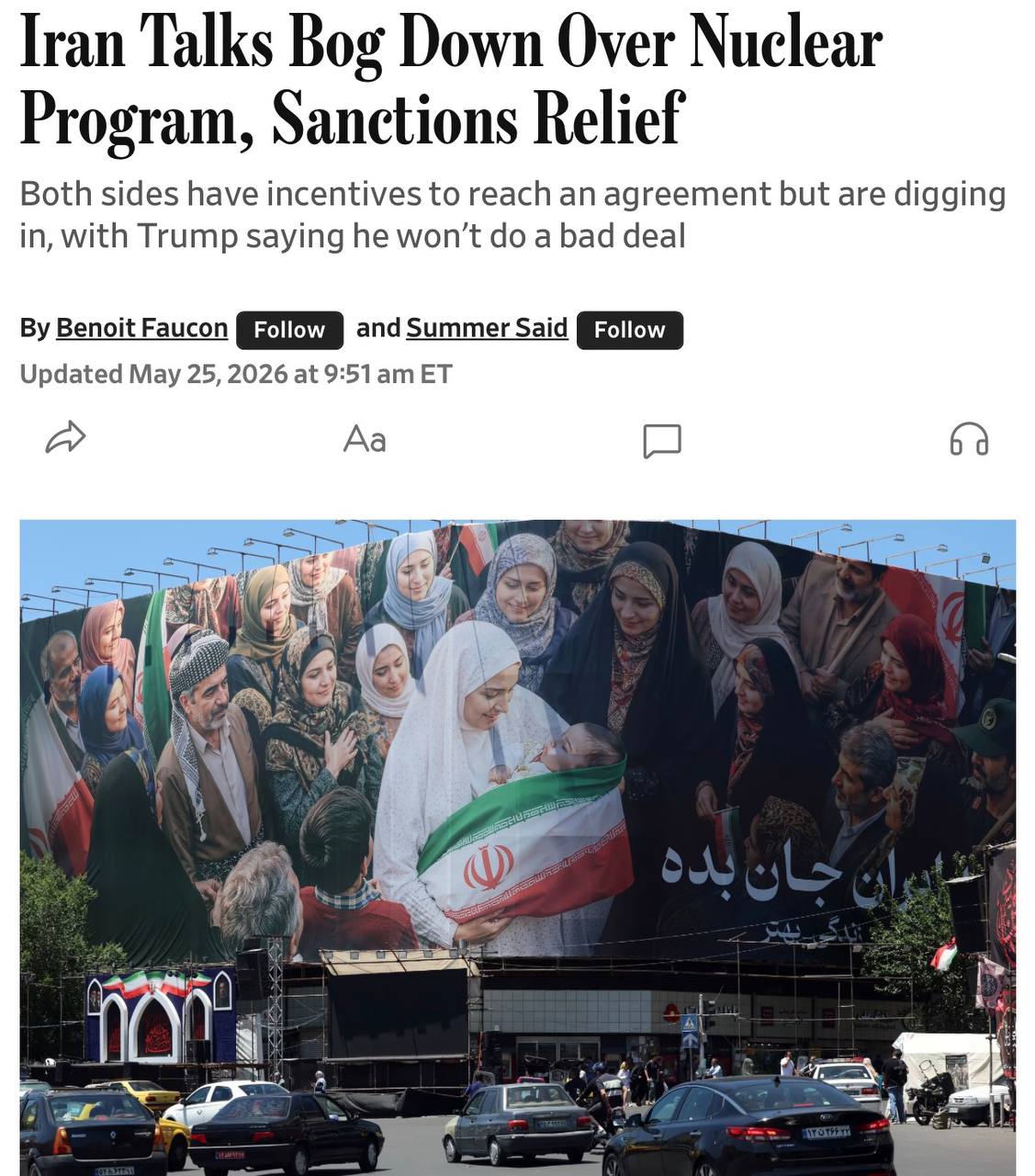 Флаг США и Ирана на переговорах