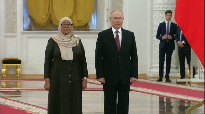Встреча Путина и президента Танзании в Кремле