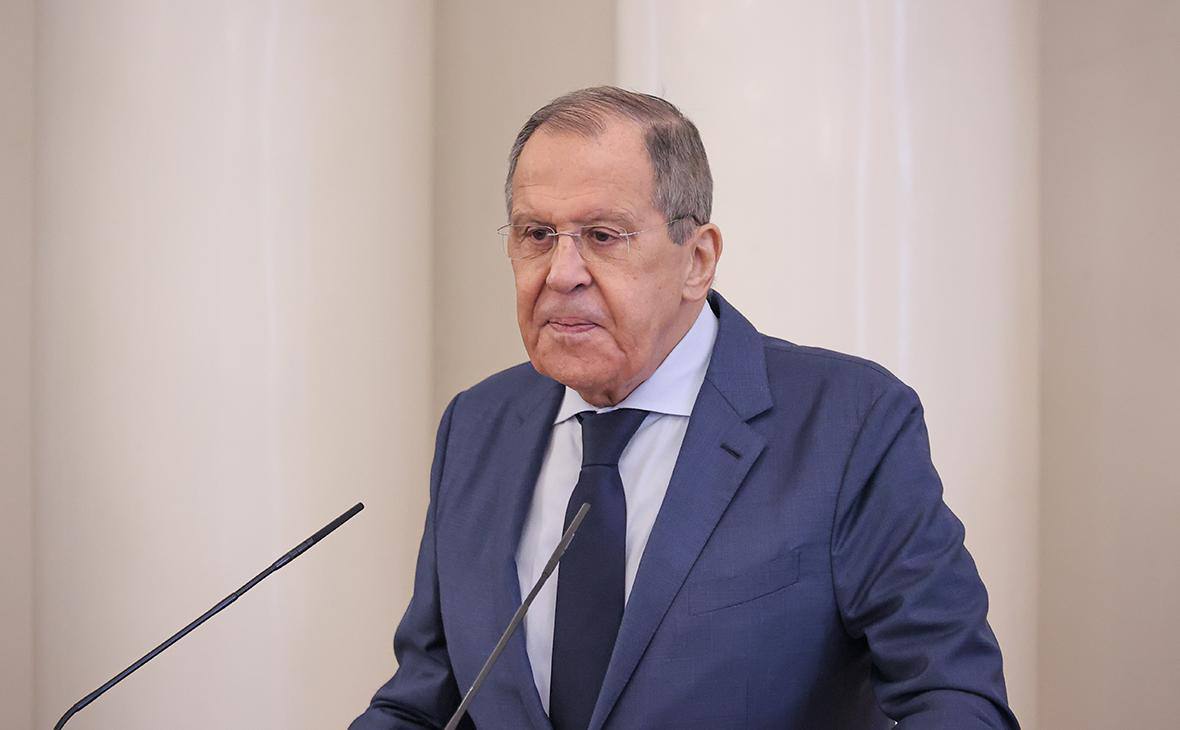 Сергей Лавров на пресс-конференции с заявлением о безопасности