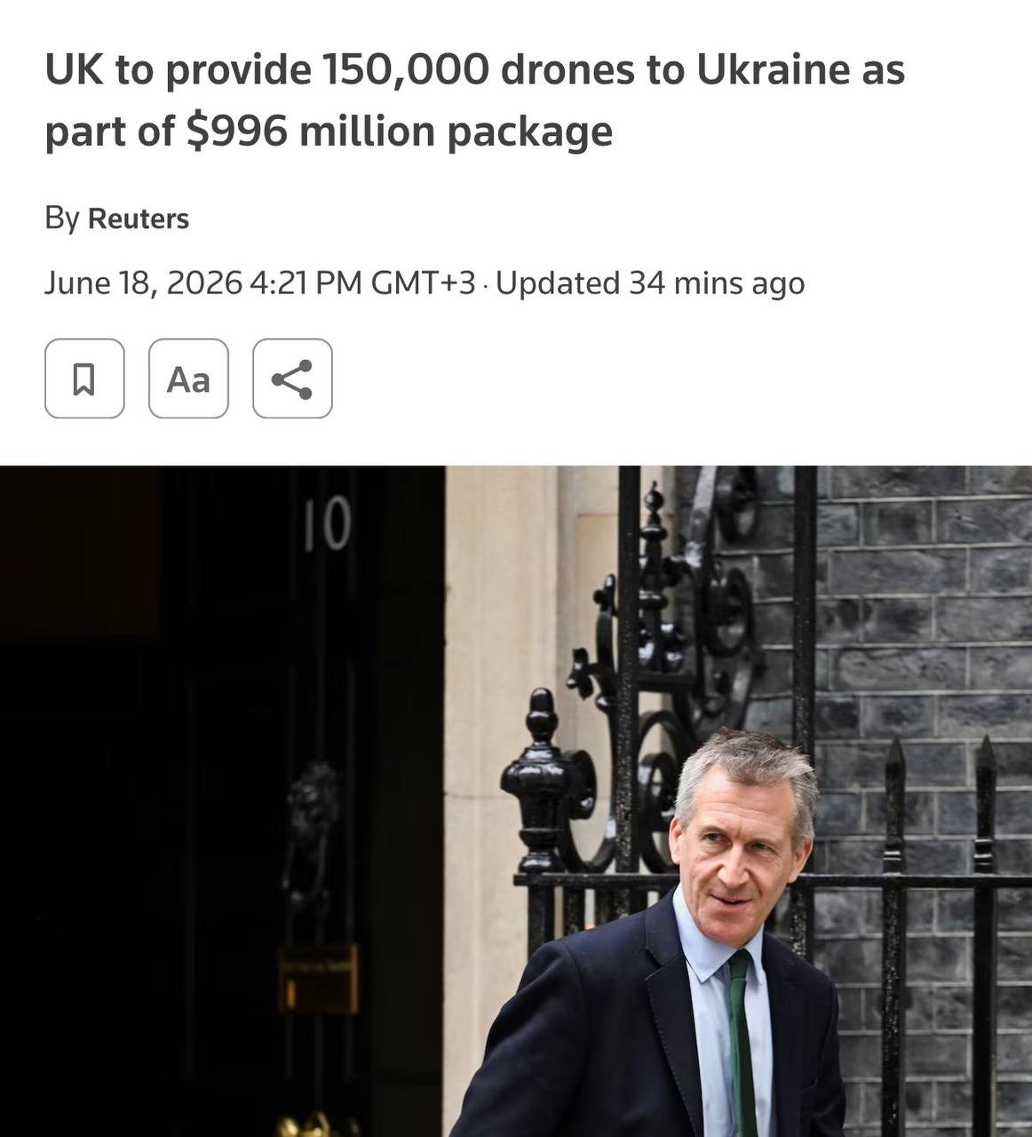 Великобритания передает Украине 150 тысяч дронов разных типов