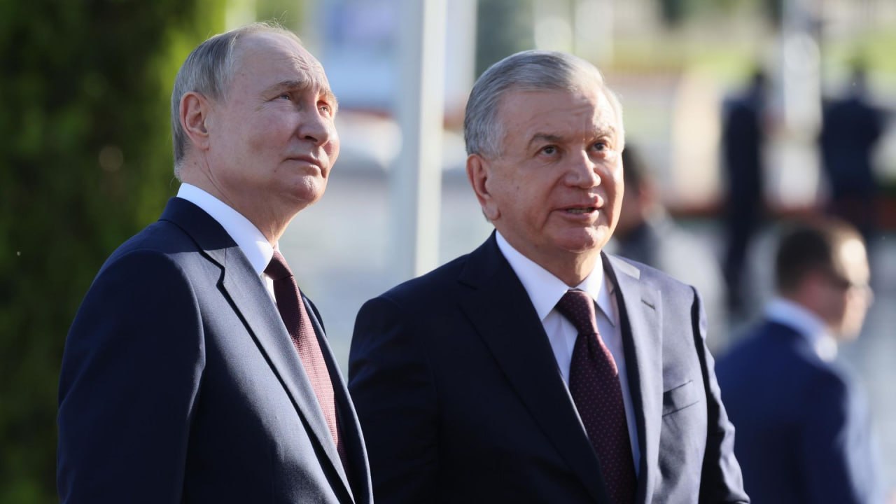 Путин и Мирзиёев на встрече в Кремле