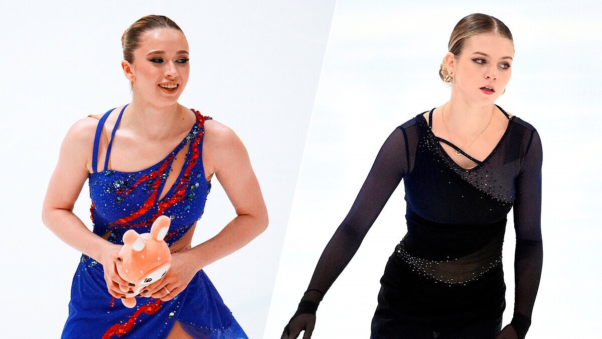 Камила Валиева и Александра Трусова на льду