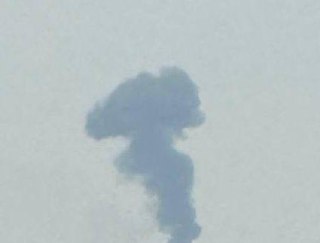 Дрон в небе над промышленной зоной Перми