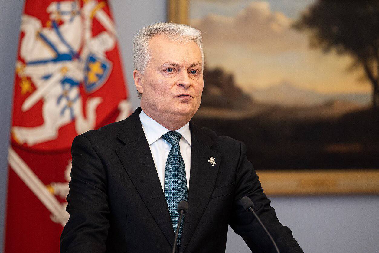 Президент Литвы Гитанас Науседа на пресс-конференции