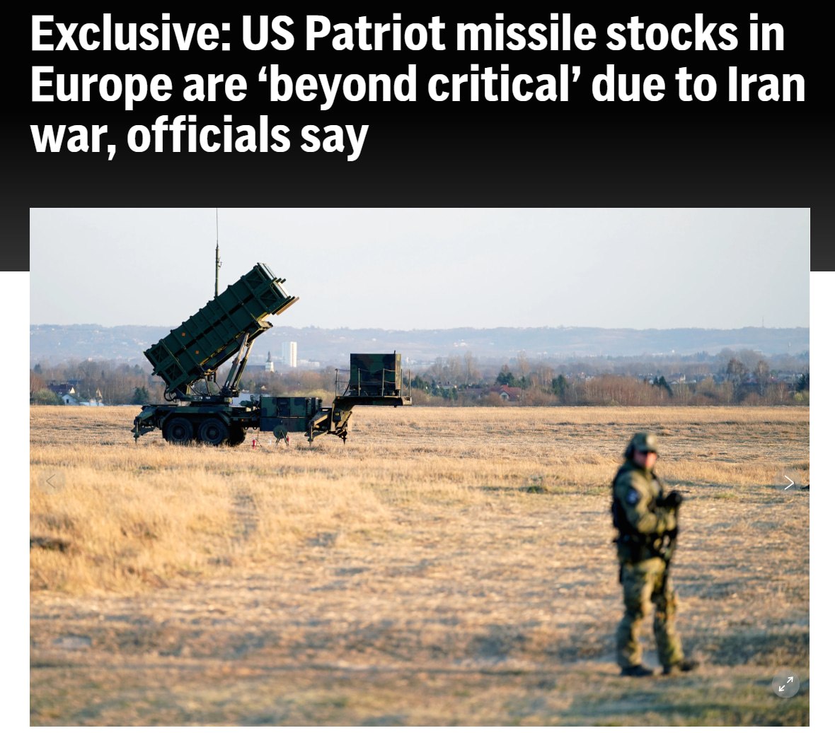 Зенитно-ракетный комплекс Patriot на боевой позиции