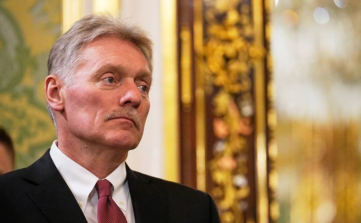 Пресс-секретарь Кремля Дмитрий Песков на брифинге