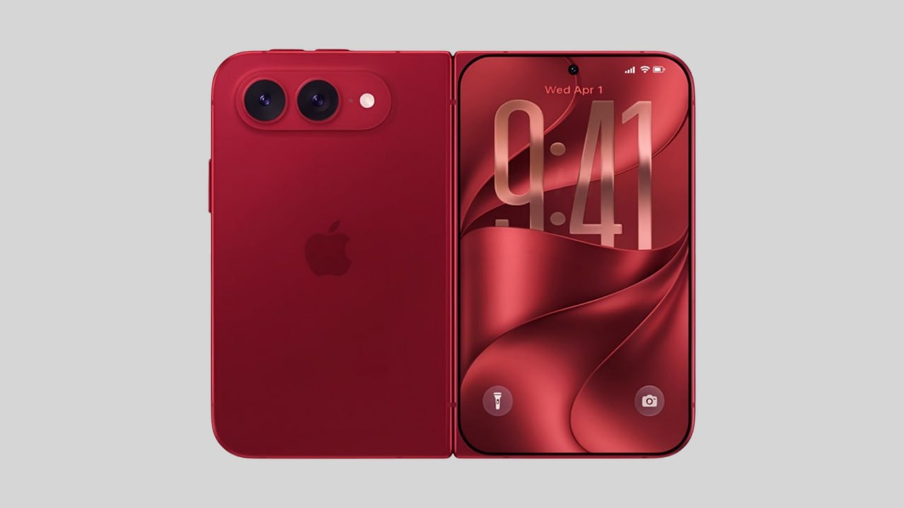 Складной iPhone Ultra в раскрытом виде с большим дисплеем