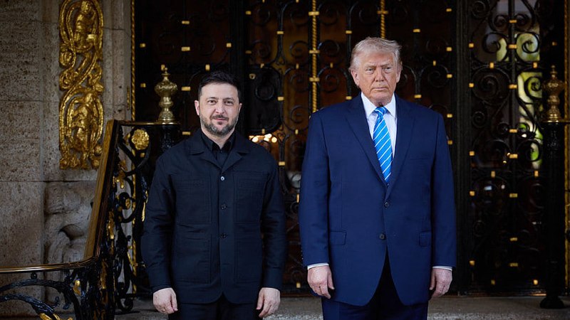 Зеленский и Трамп на переговорах