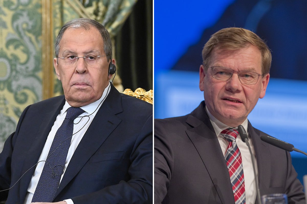 Сергей Лавров и министр иностранных дел Германии на переговорах