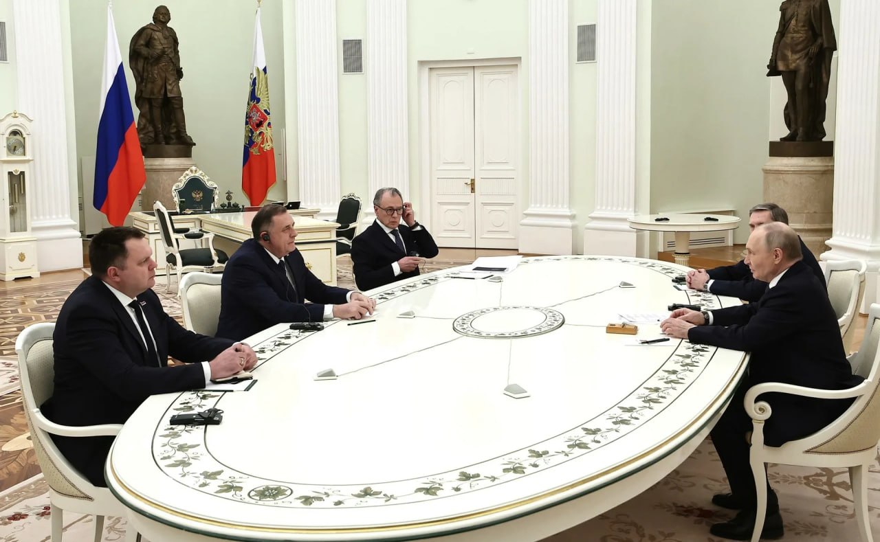 Встреча Путина и Додика в Кремле