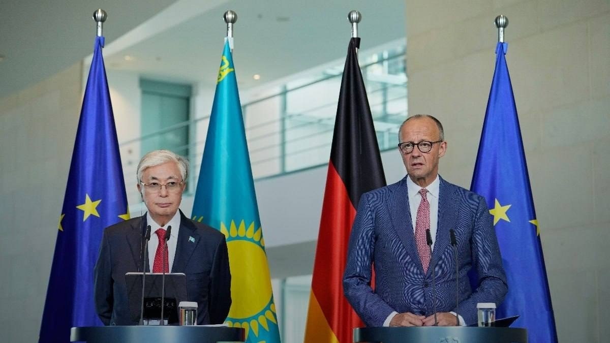 Токаев и Мерц на пресс-конференции обсуждают Украину