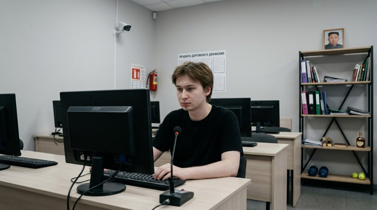 Видеокамера в экзаменационном классе ГИБДД