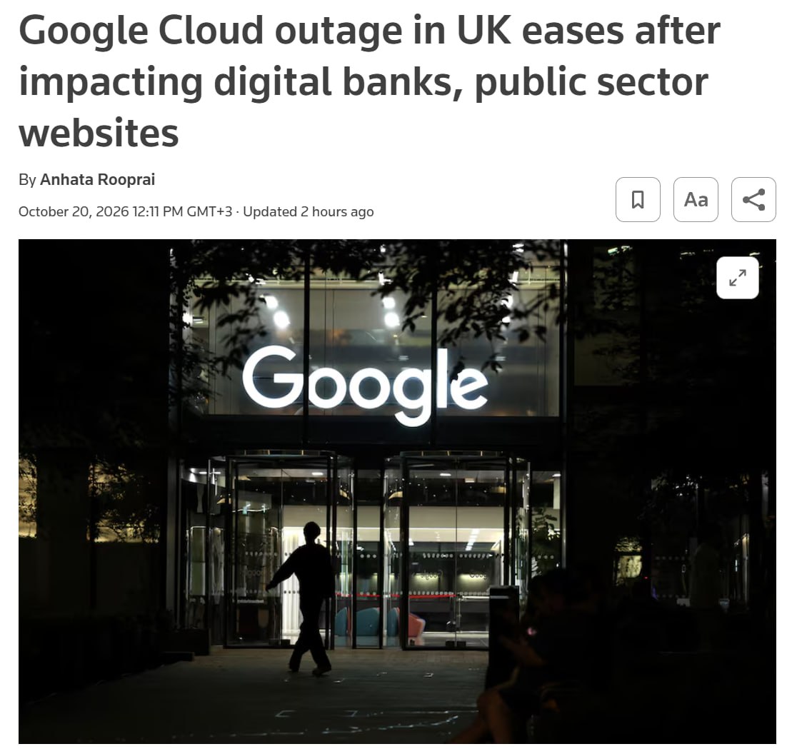 Сбой Google Cloud нарушил работу банков и сервисов