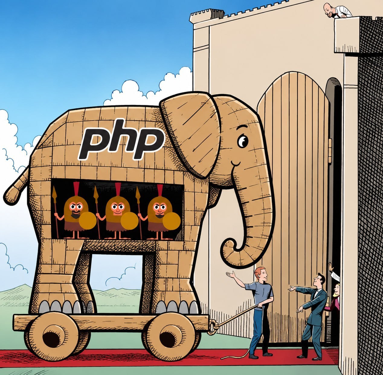 Сервер с уязвимостью PHP под угрозой хакеров