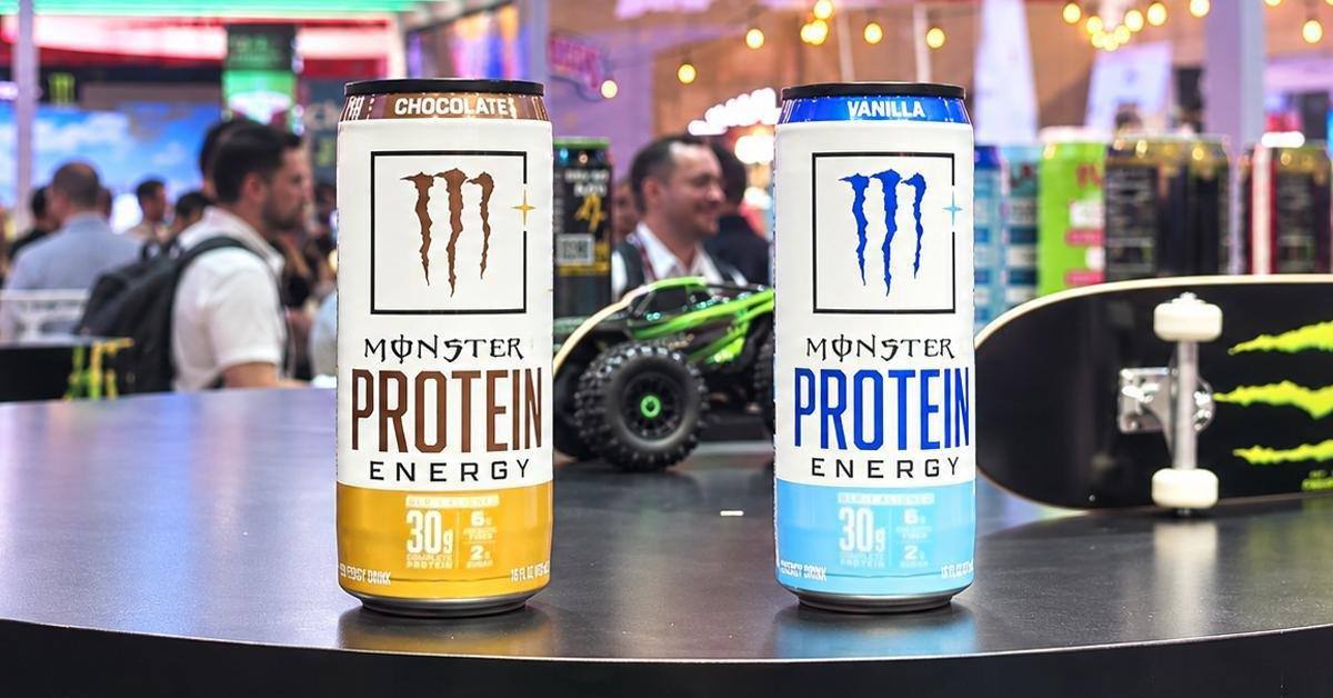 Банка энергетика Monster с протеином и шоколадным вкусом