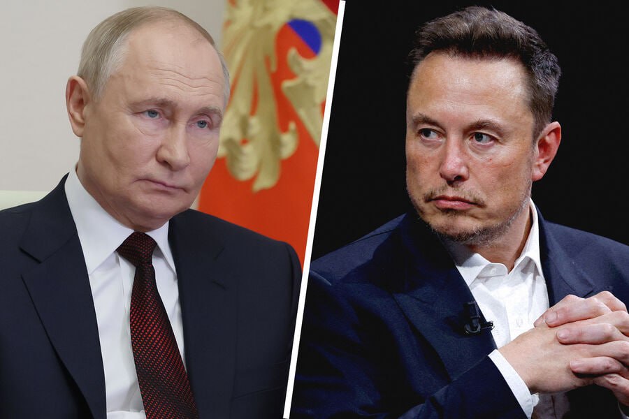 Илон Маск и спутниковая группировка на орбите Земли