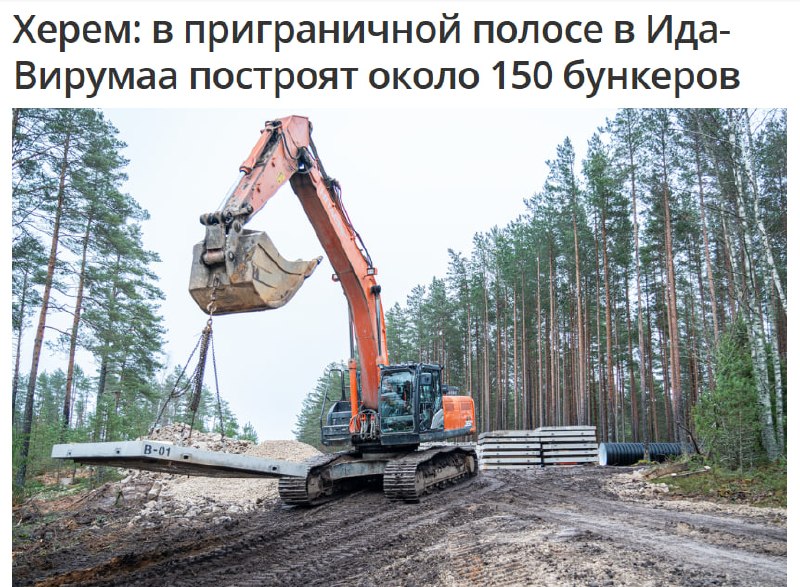 Эстонские военные у границы с Россией