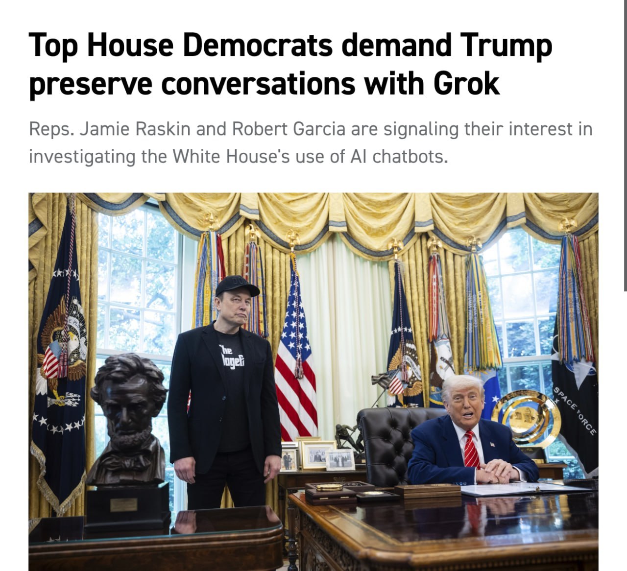 Дональд Трамп обсуждает политику с ИИ